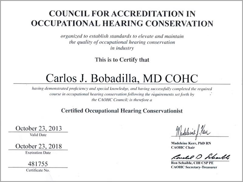 CAOHC - AUDIOMETRÍA